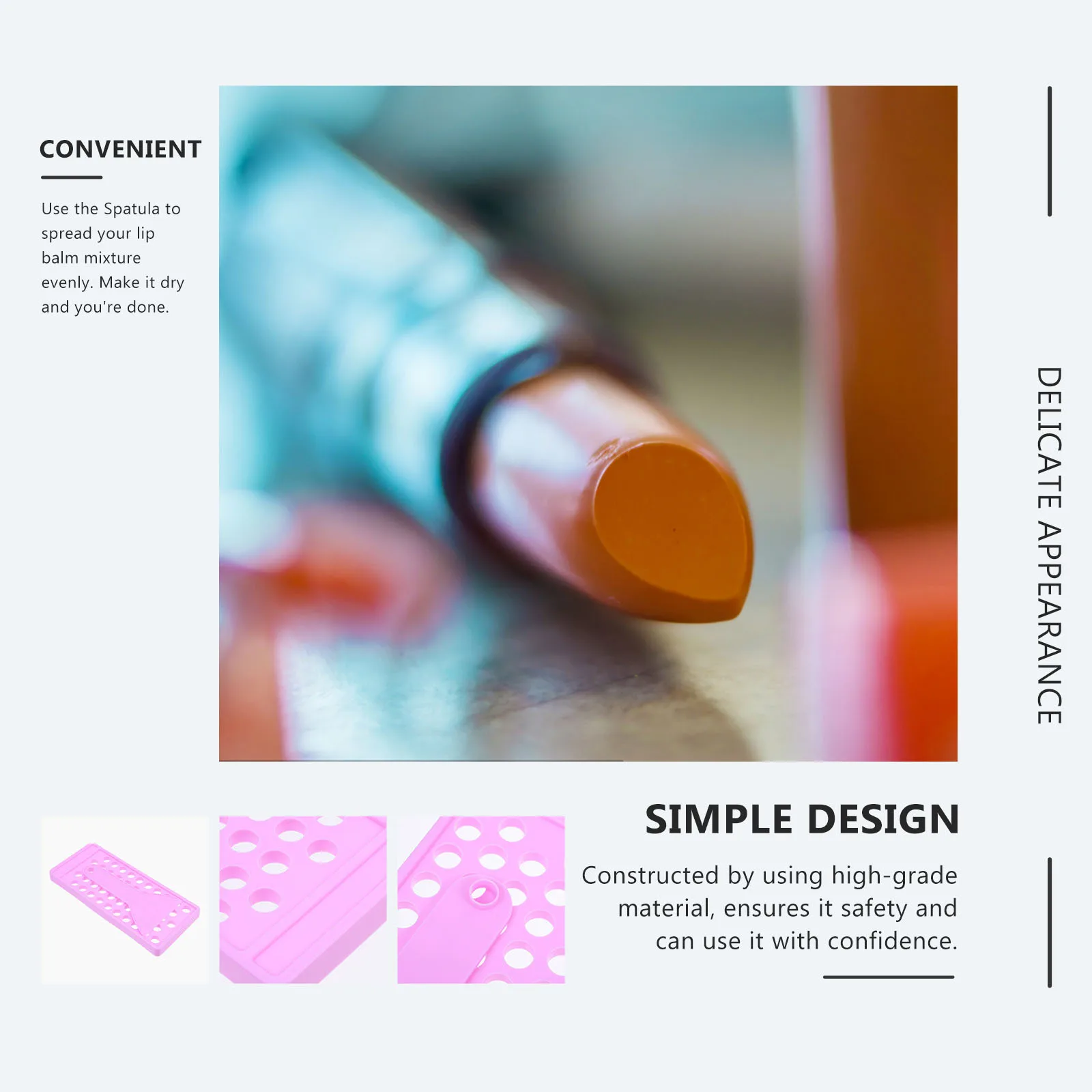 1Set Lippenstift Vullen Lade 50 Gaten DIY Lippenbalsem Container Kit Spatel voor Zelfgemaakte Lipgloss Zonnebrandcrème Stok 50 gaten Lade