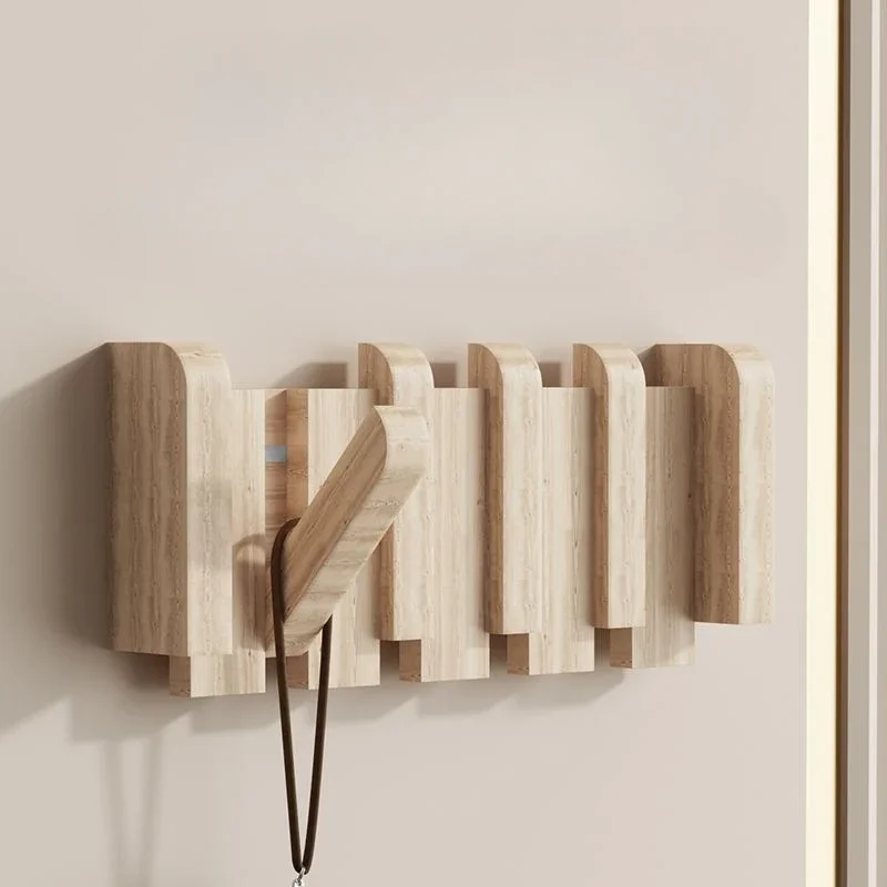 Wall Coat Rack Simple Piano Key Design Solid Wood Coat Stand Living Room Wall Hanging Clothes Hat Hook Storage Clothes Racks