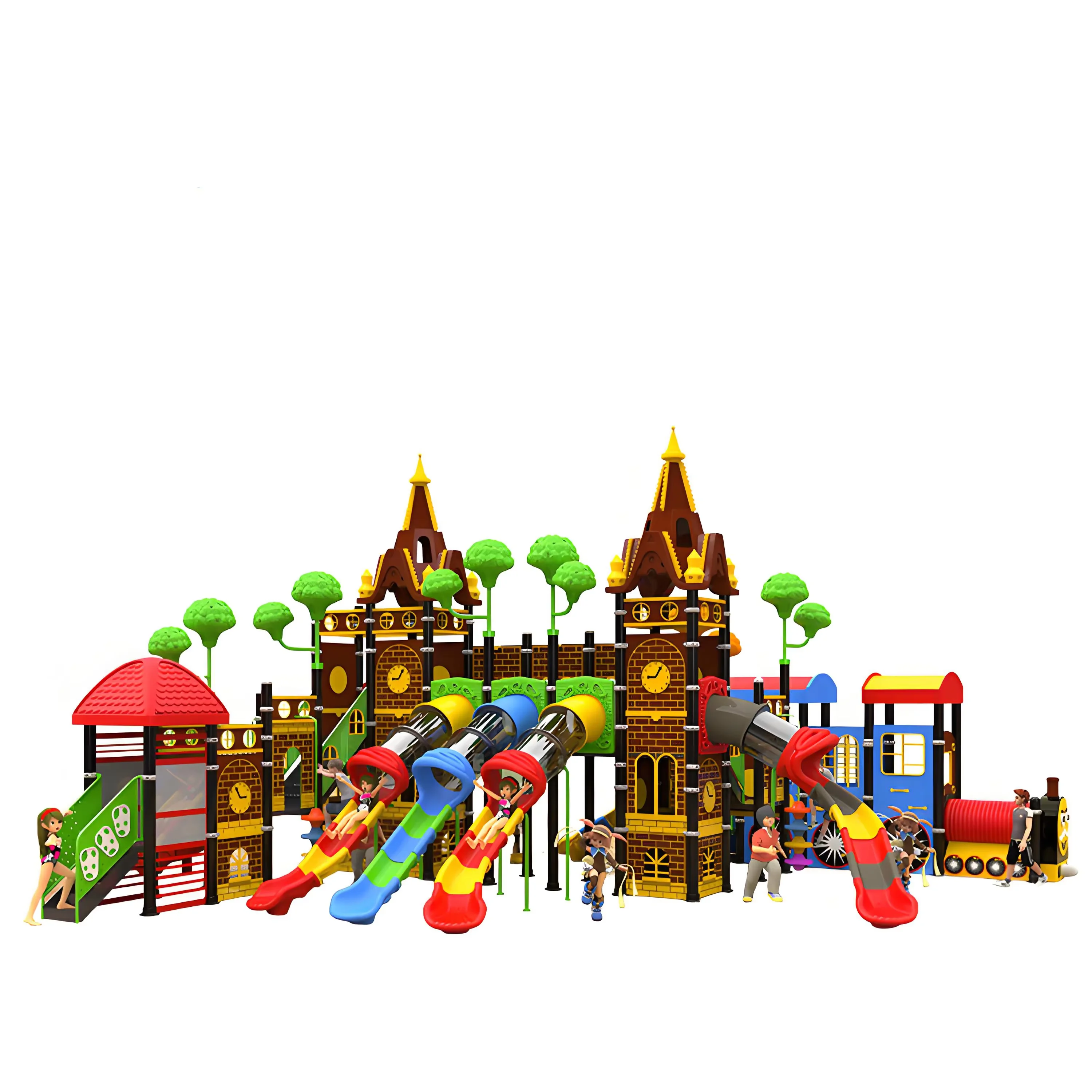Commercial Kids Amusement Park Instruments Outdoor Playground Swing Slides Toddlers Slide for Baby