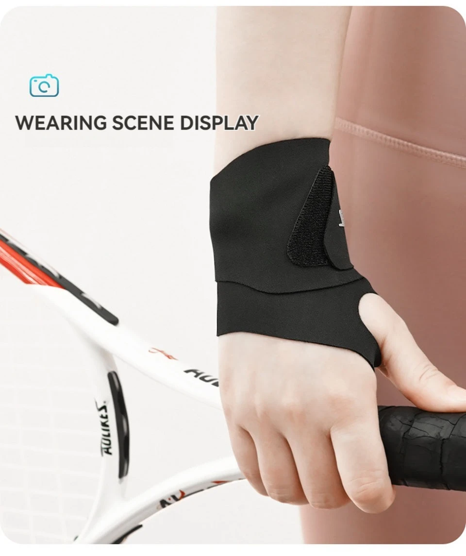 AOLIKES Ultradünne und weiche Handgelenkbandage für Männer und Frauen, verstellbare Handgelenkstütze für Basketball, Tennis, Badminton – Detail 14