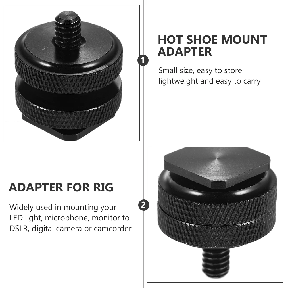 

4 pcs Camera Conversion Screws Enhanced 1/4 Inch Hot Shoe Mount Adapter for DSLR Flash Tripod Rig Double Locking Durable