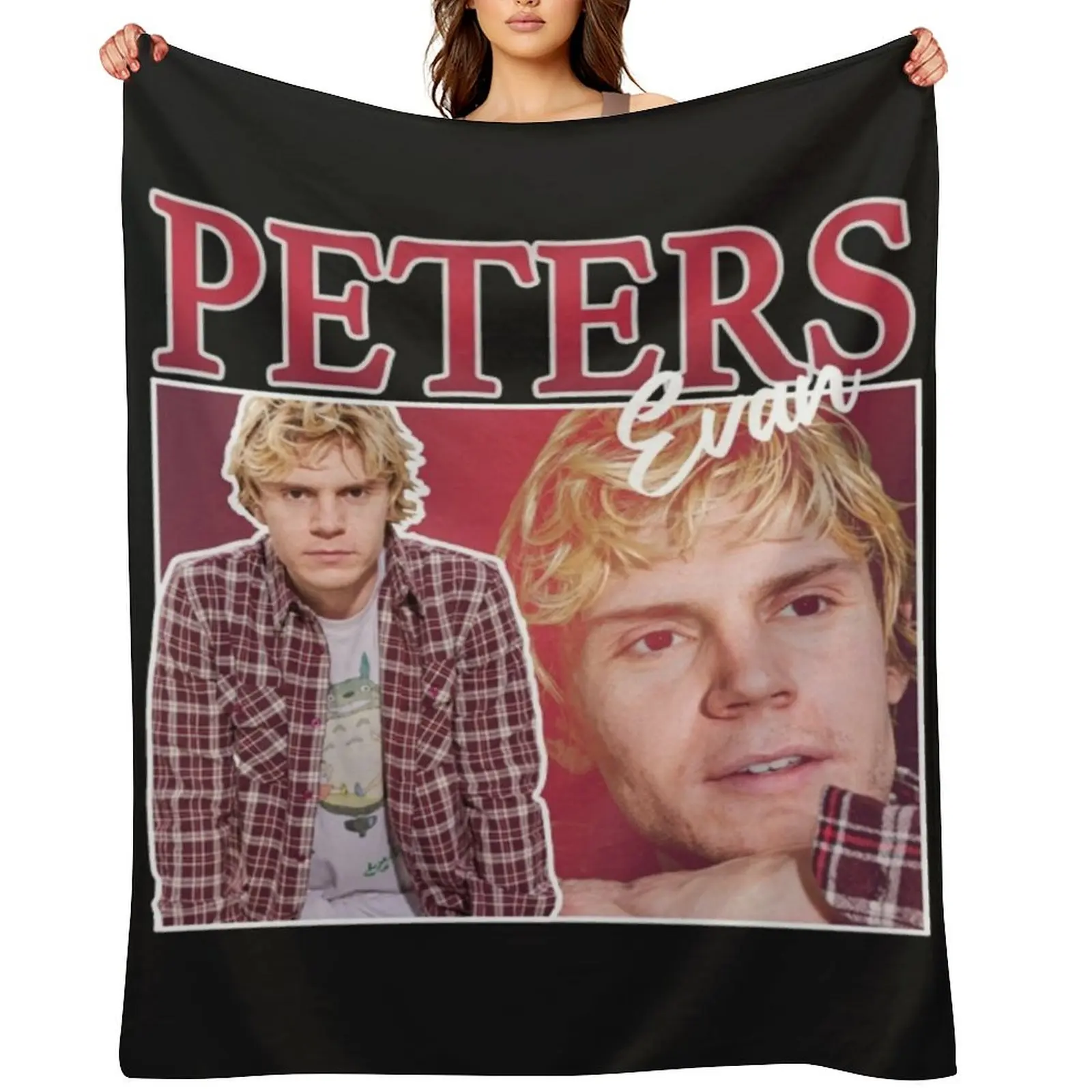 

Evan Peters Retro Throw Blanket Soft Baby Cute Thins Blankets