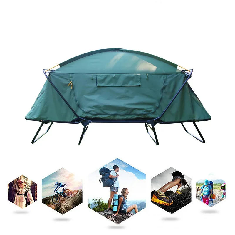 خيمة تخييم للنزهات الخارجية سميكة أكسفورد دافئة مقاومة للرياح والمطر لشخص واحد ومزدوج خارج الأرض
