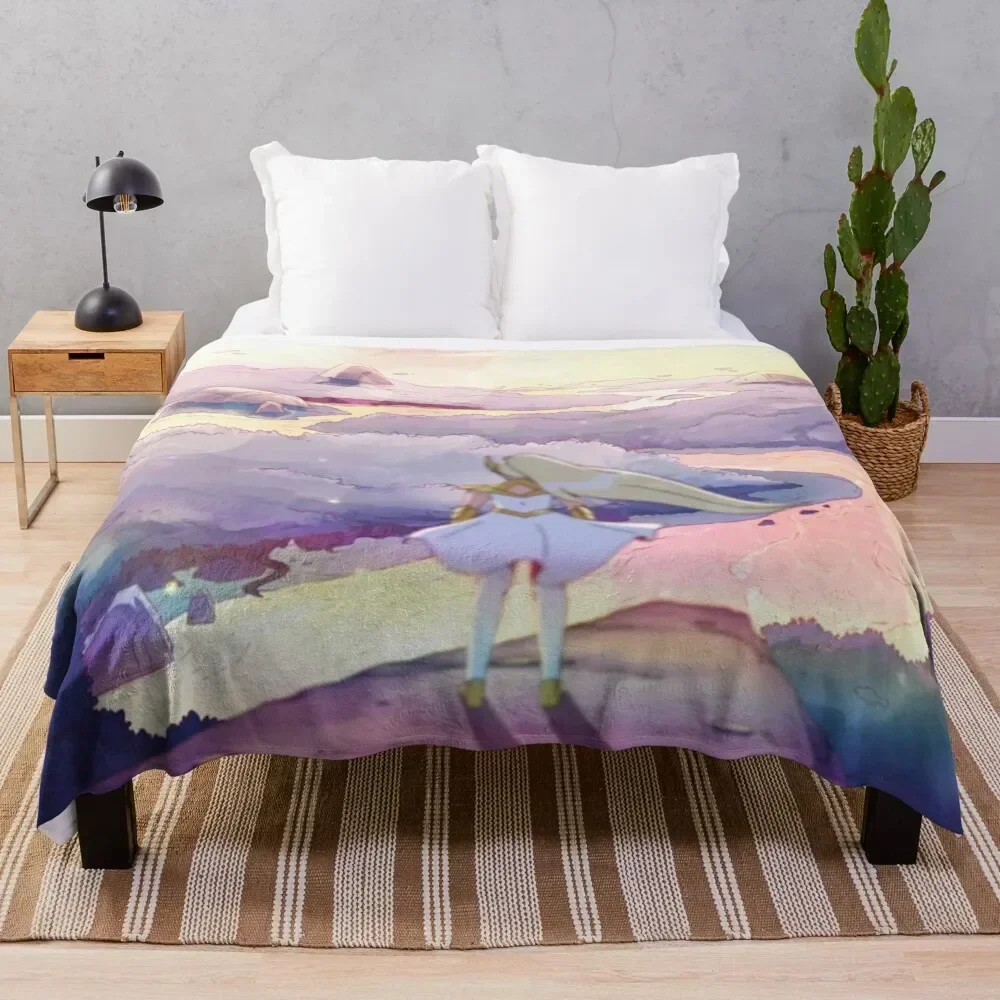 

She-Ra Looking Over Etheria Throw Blanket Machine Washable Soft Warm Blanket
