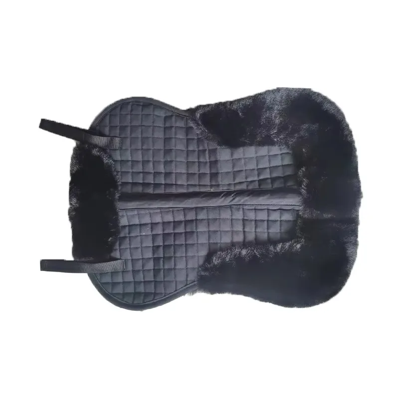 

English Saddle Pad Half Sheepskin Fleeced With Synthetic Wool Western Style for Equestrian Horse Riding Multi Colors Available