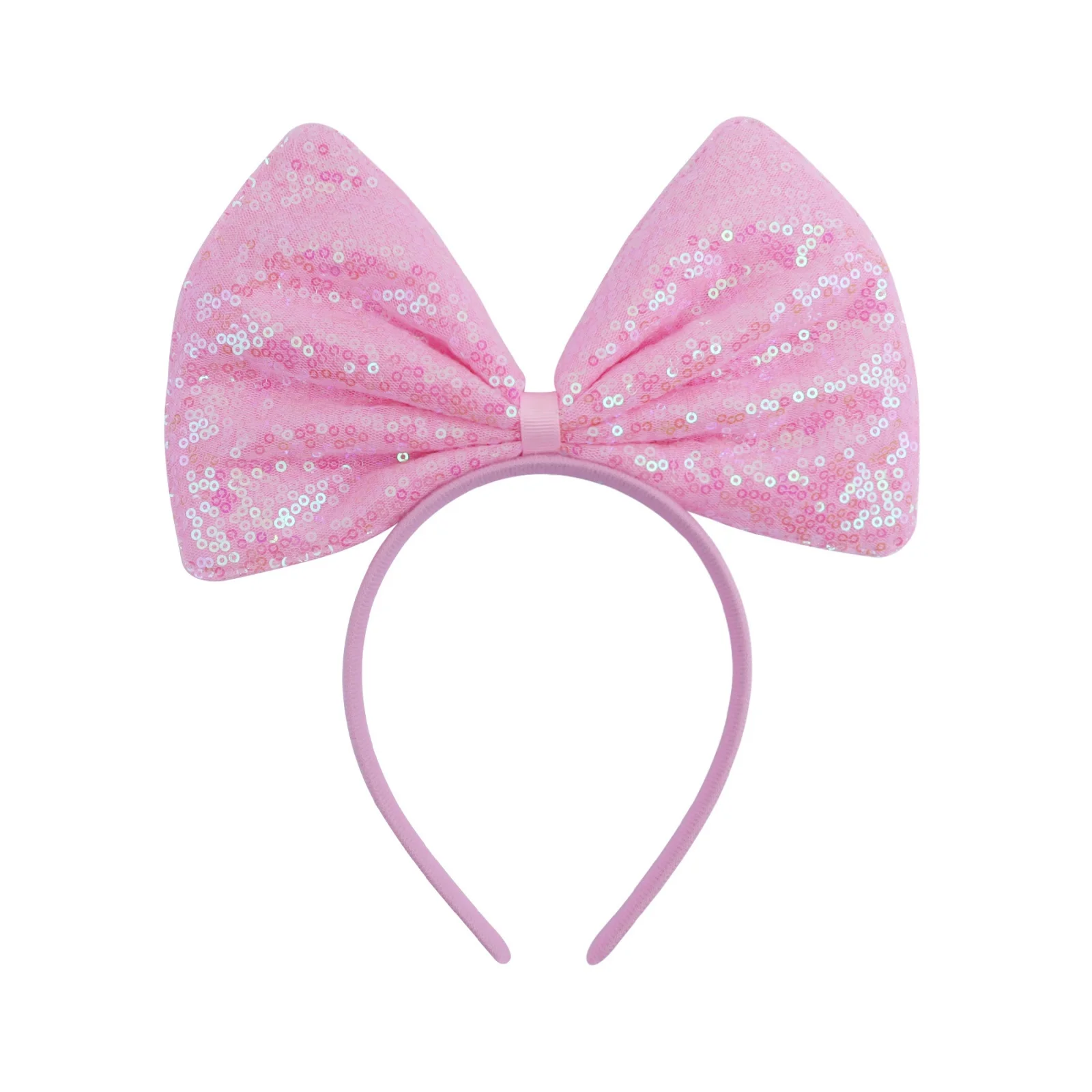 1 Stück Pferdeschleifen-Stirnbänder-Set, 6 Stück Bunte Glitzernde Haarbänder, Niedliche Kopfaccessoires für Mädchen, Perfekt für Partys & Verkleidungen – Detail 1