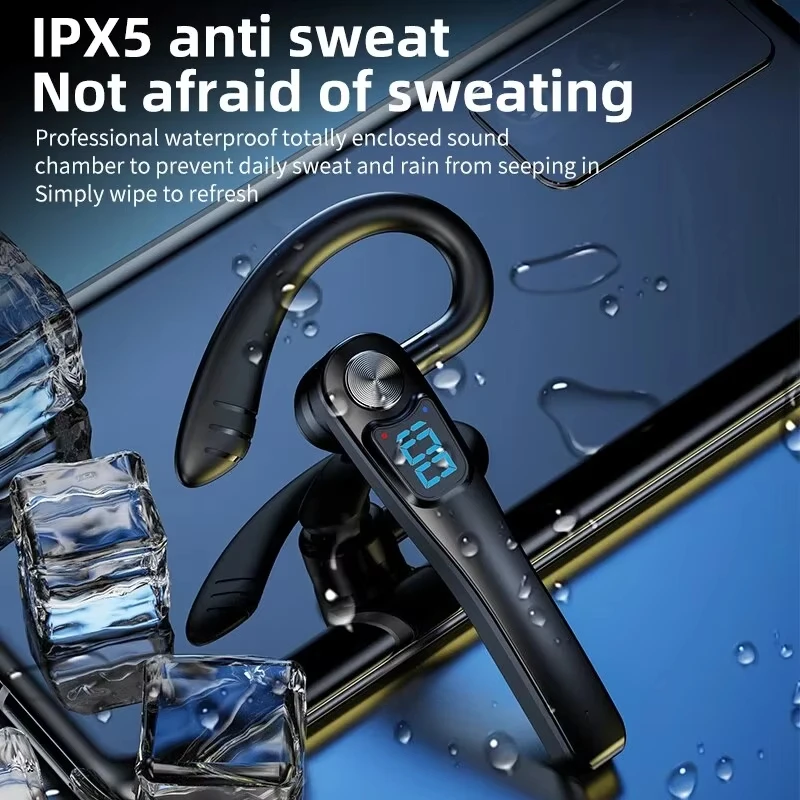 Kabellose Kopfhörer mit Mikrofon, Bluetooth-Kopfhörer, ENC-Geräuschunterdrückung, Freisprech-Headset, Business-Ohrhörer, Fahren