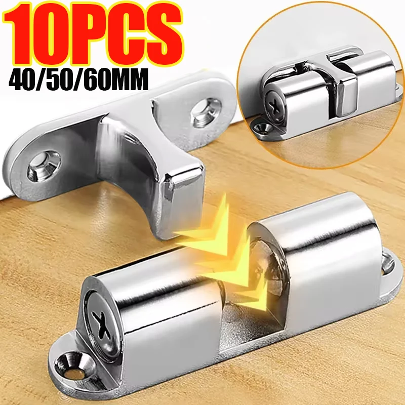 1/10szt Zatrzask kulkowy do drzwi meblowych Mosiężny podwójny rolkowy sprężynowy zatrzask kulkowy Zatrzaski Szafka Szafa Regulowany zatrzask napinający Sprzęt