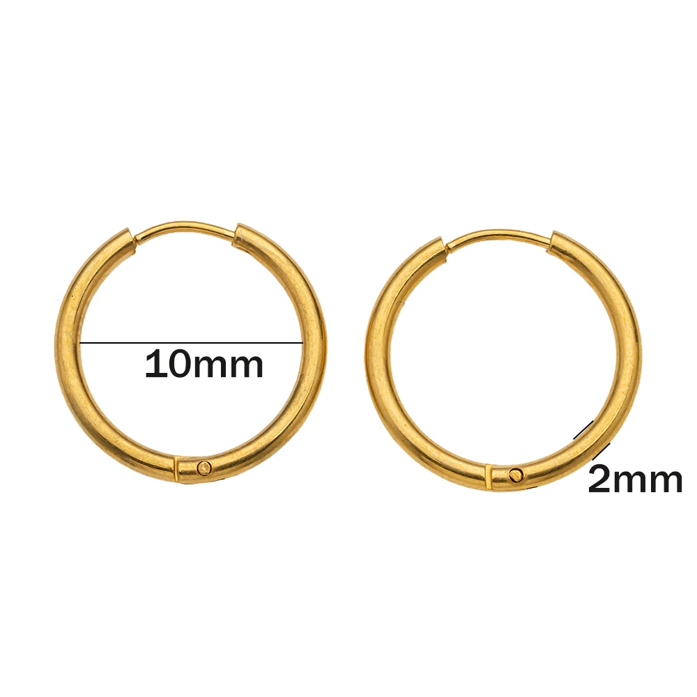 10 stuks roestvrij staal Huggie hoepel oorbellen kleine hypoallergeen voor DIY vrouwen eenvoudige kraakbeen Stud Oorbellen sieraden maken