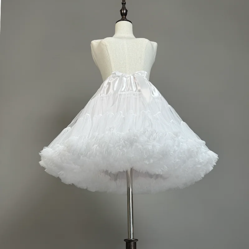 Woman Short Fluffy Petticoat Crinoline Lolita Tutu Under Skirt For Pleated Skirt Cosplay Wedding Prom Dress