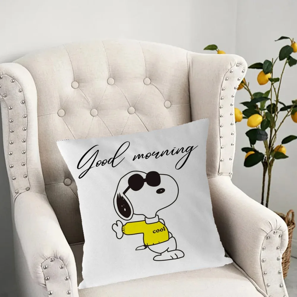 Throw Pillow Covers Snoopy Home and Decoration Personalized Gift Decorative Pillows for Sofa Cushions Cover Cushion 45x45 Gifts