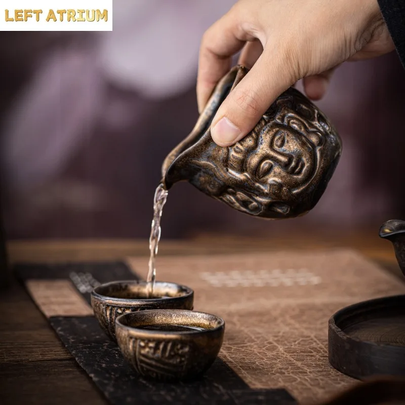 Rock clay Coarse Pottery Public Cup Ceramic Chahai Cup Kung Fu Tea Accessories Tea Infusers Sharing Cup Tea Dispenser