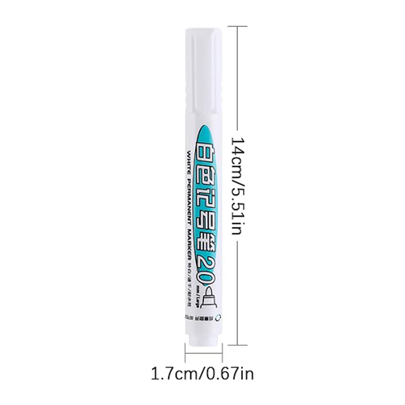 1/3pcs 2mm Oily White Marker Pen Graffiti Pen Waterproof Permanent Pen Painting Notebook Tyre Tread Environmental Pen