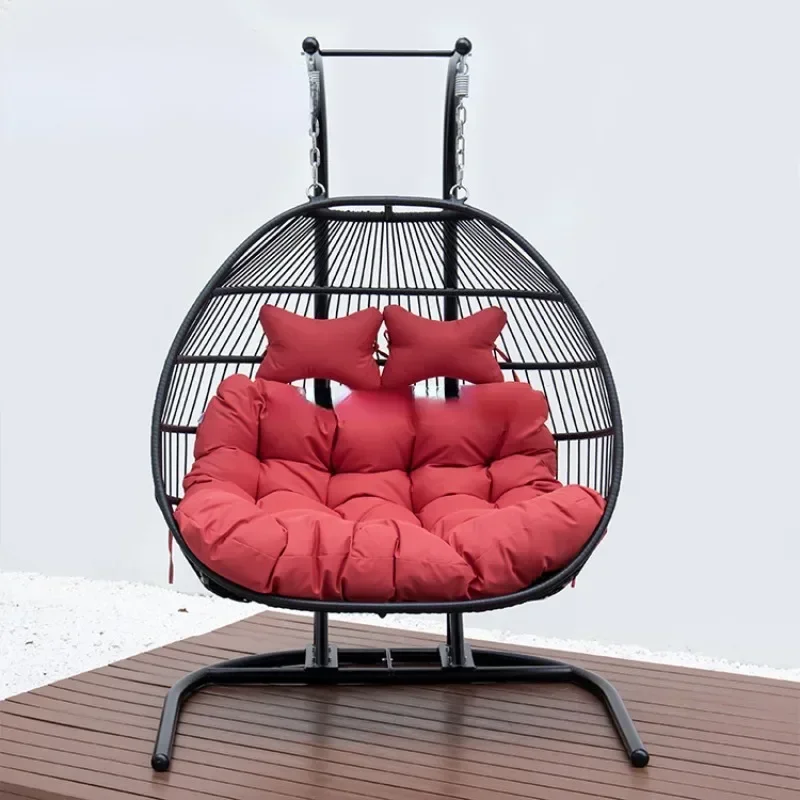 Double Seat Swing Chair Foldable Patio Swings Egg Chair for Outdoor Hotel Balcony Furniture Hot sales