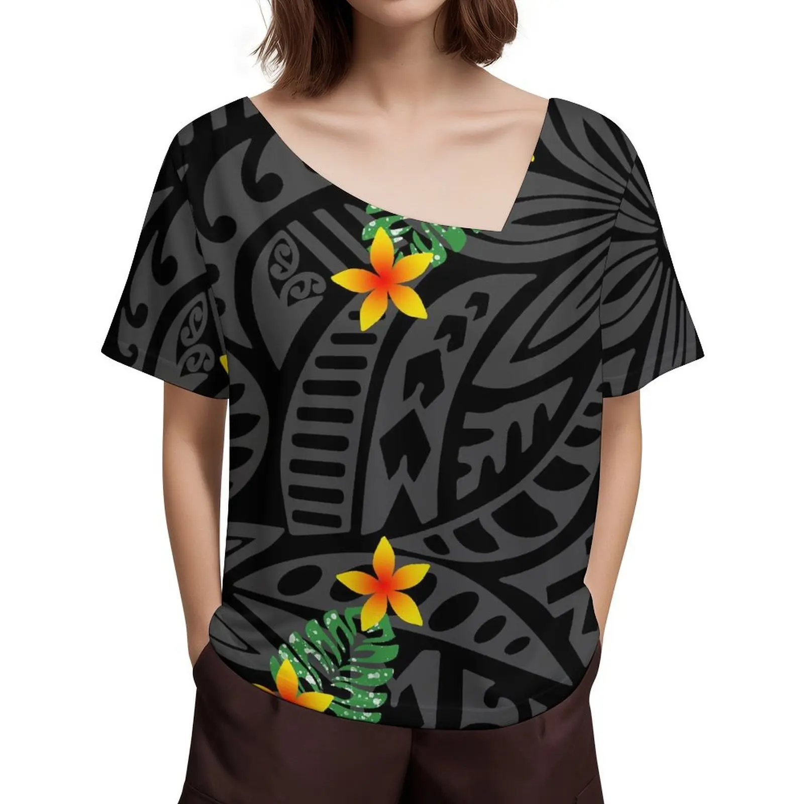 Polynesian Tribal Women Custom Daily Home Casual Fashion Clothing Custom Traditional Samoa Art Print Design Wear