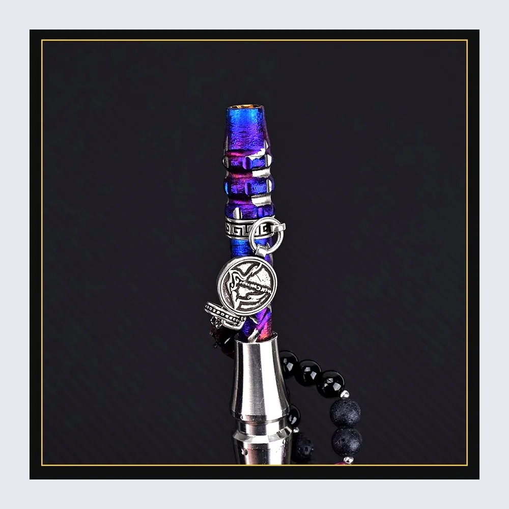 Wolfcoolvape Hand Engraved Titanium Arab Hookah Holder - Premium ShiSha Accessory