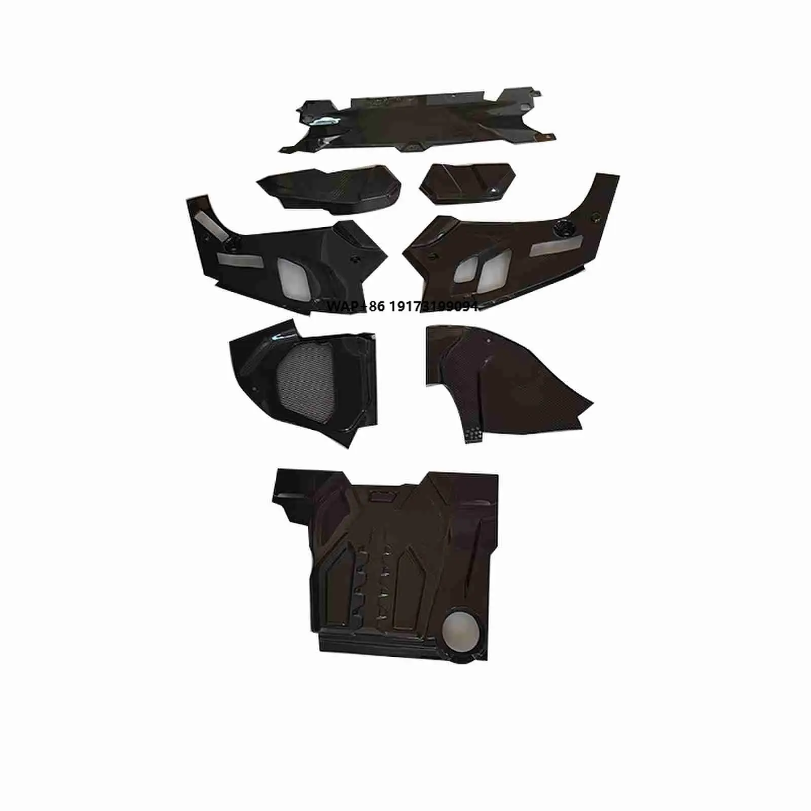 Dry Carbon Fiber Engine Cover Headlight Plate ECU Cover Radiator Guard  Fit for F90 M5  Dry Carbon Fiber Engine Bay