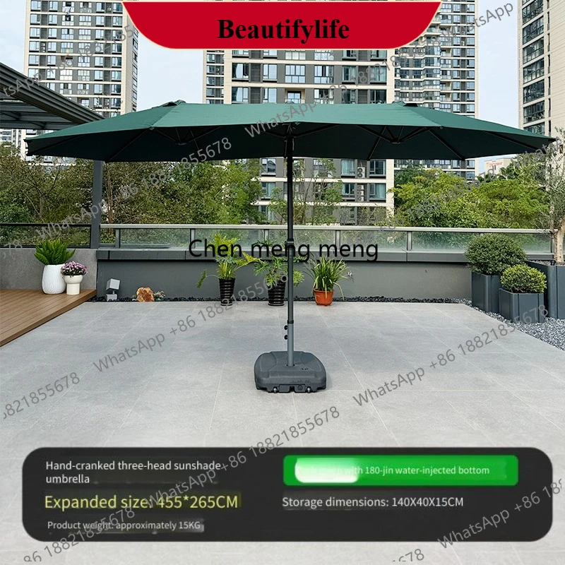 

z189 High Quality Low Price Steel Frame Big Size Umbrella Lighting Restaurant Garden Patio Outdoor Poolside Club Beach Resort Pa