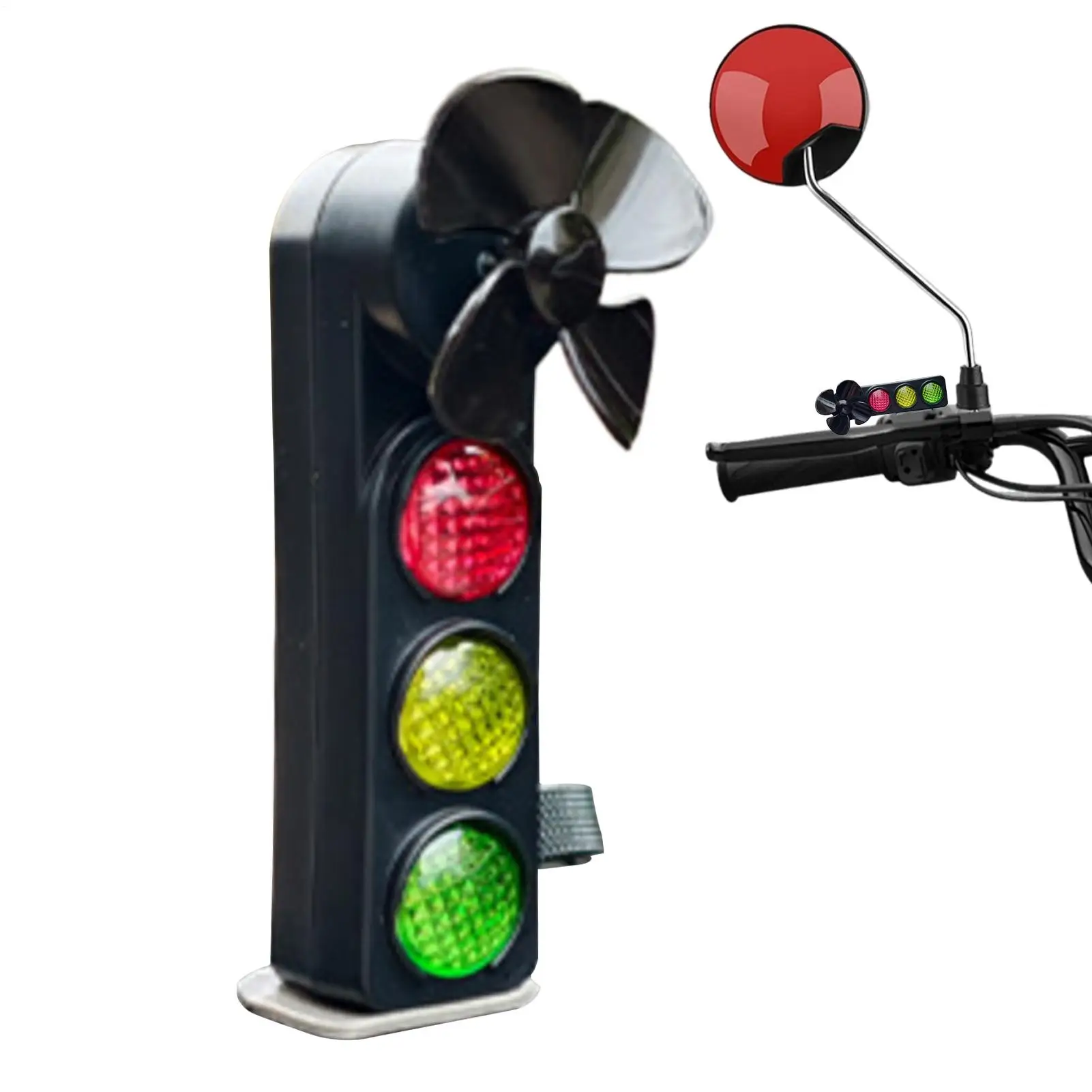 

Mini Motorcycle Traffic Signal Lights Wind Energy Traffic Light Windmill Funny Bike Riding Ornaments Motorbike Accessories