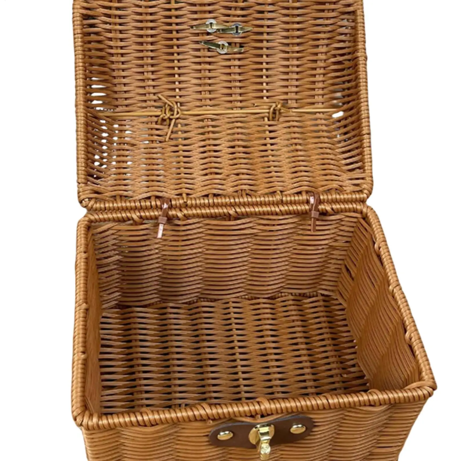 Spring Picnic Basket Wooven Food Carrier Box Picnic Bread Basket For Easter Holiday Engagement Wedding Thanksgiving Spring