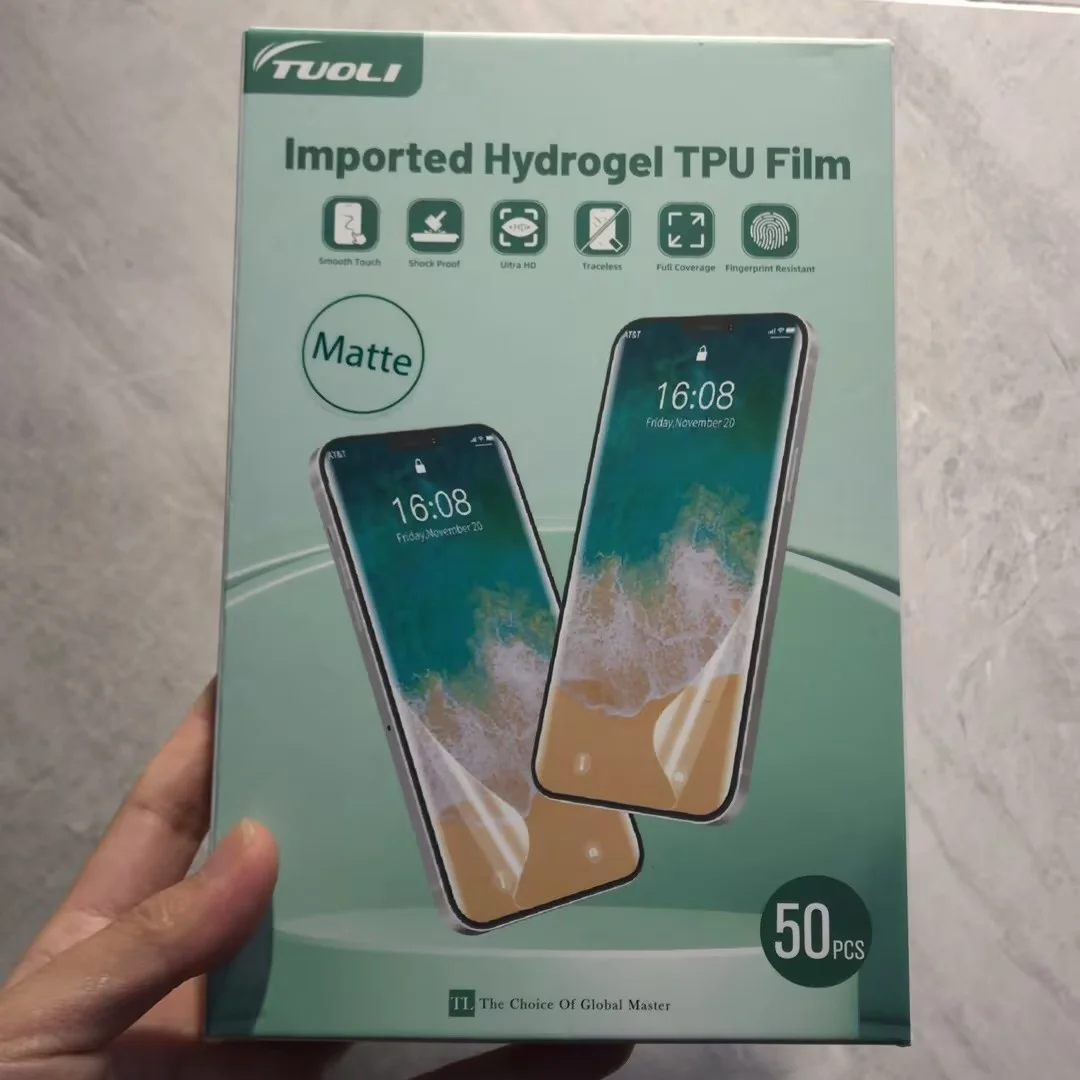 TuoLi 50 Uds TL1812HS HD película de hidrogel TPU importada a prueba de explosiones para Sunshine Devia Rock Space Zero Stock máquina cortadora de pantalla