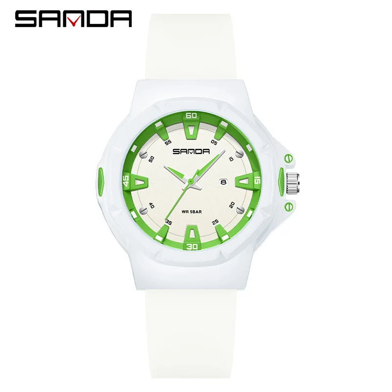 SANDA крутые студенческие кварцевые часы 5ATM водонепроницаемые, противоударные и устойчивые к падению спортивные часы с календарем для отдыха для мальчиков и девочек
