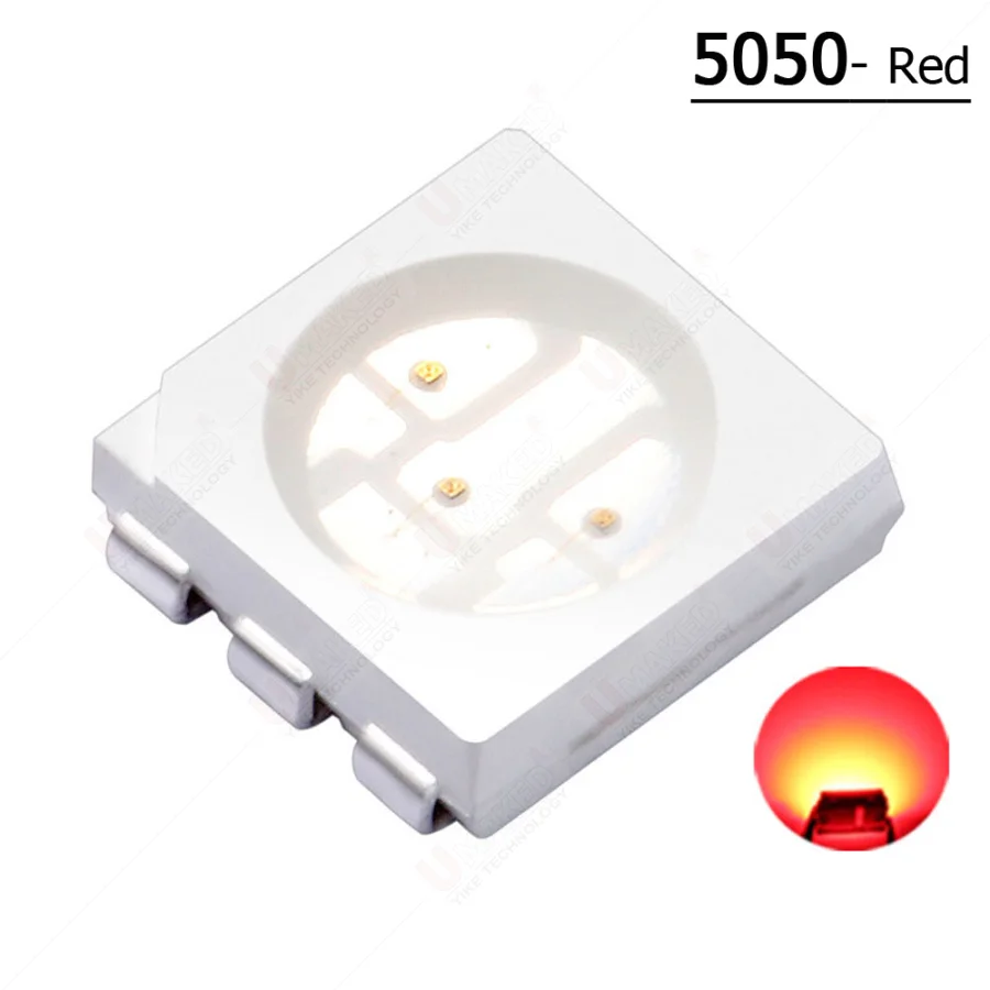 1000Pcs 5050 SMD LED Diode Chip Warm White Red Green Blue Yellow Orange Pink RGB DIY PCB Lamp Light Beads Emitting DIP diodes