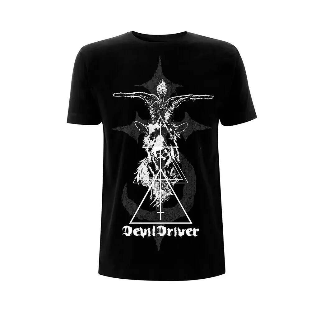 Men'S Devildriver Baphomet T Shirt Small Black