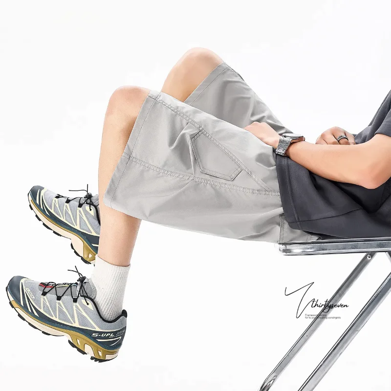 

Мужские летние шорты-карго для активного отдыха, быстросохнущие, стильные, свободного кроя, для пляжа