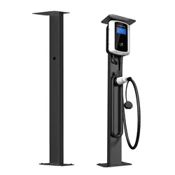 EV wall connector pedestal mounted EV Charging Pedestal Mounting Pole for Floor EV Charging Station Pedestal Easy to Install