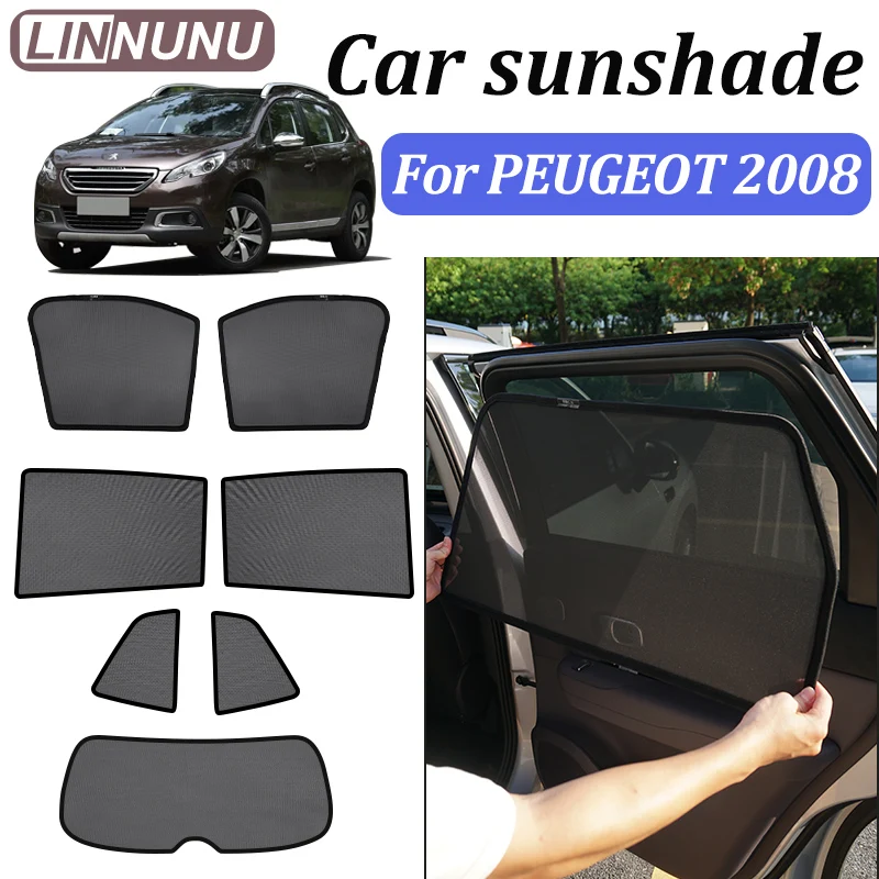 

LINNUNU для peugeot 2008 2013-2018 магнитный автомобильный солнцезащитный козырек, сетка, занавеска на лобовое стекло, боковое окно, летние аксессуары с защитой от ультрафиолета