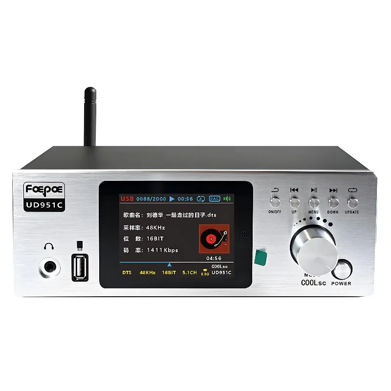Dolby DTS 5.1 Digital Audio Decoder HiFi Player 5G Wireless Surround Sound Receiver USB SD Card
