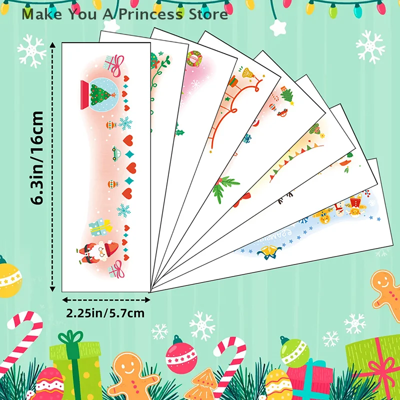 لطيف عيد الميلاد ثلج الوجه ملصقات ركن عيون المؤقتة هيئة الفن الوشم ذاتية اللصق الحلو الملونة اكسسوارات الحفلات #4