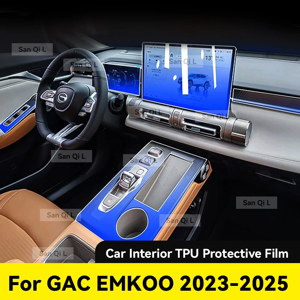 

For GAC EMKOO 2023 2024 2025 Anti-scratch Car Door Center Console Media Dashboard Navigation Car Accessories TPU Protector Film