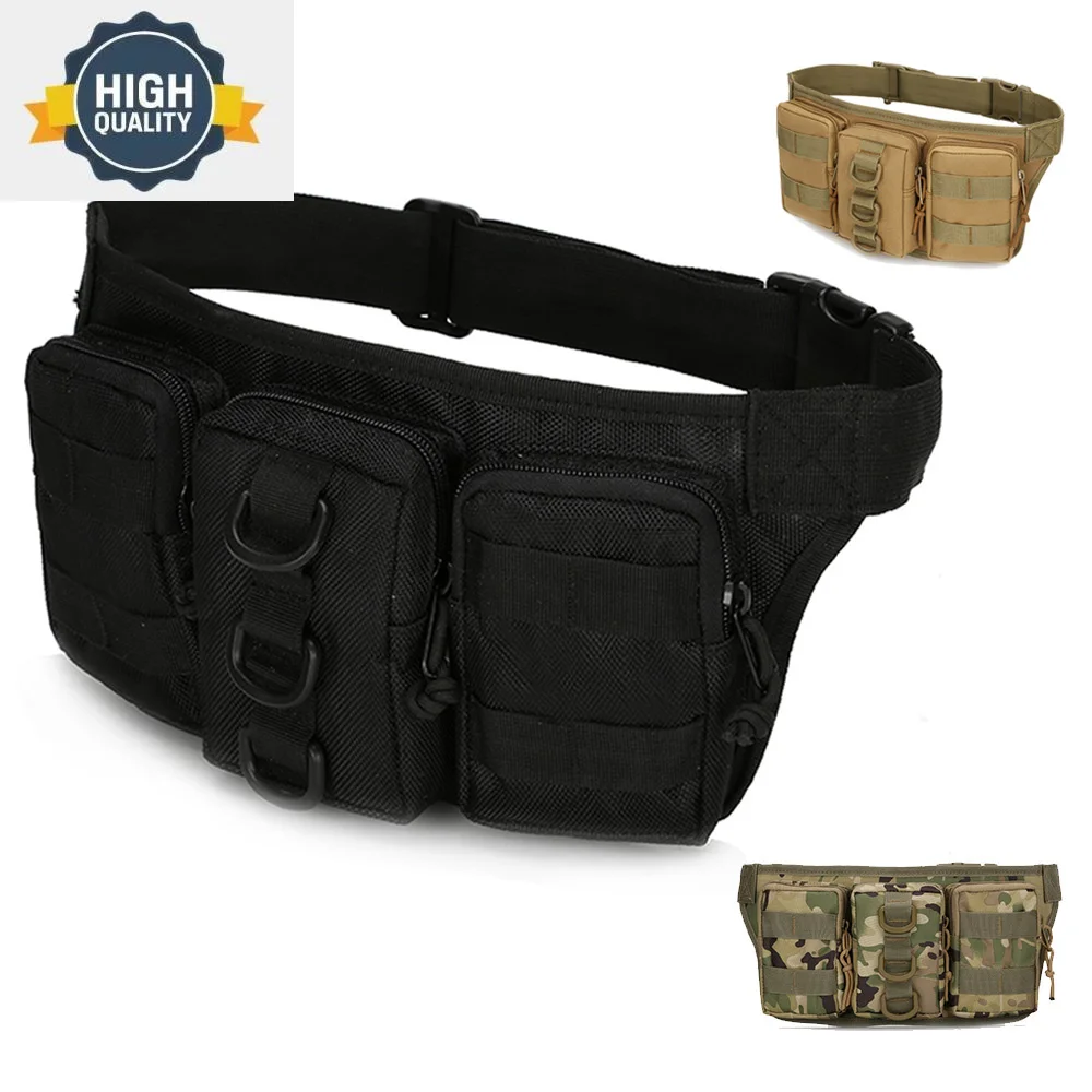 Saco de peito durável Nylon Sling para homens, cintura masculina Fanny Pack, Hip Bum, Militar, Tático, Viagem, Cavaleiro, Assalto de motocicleta