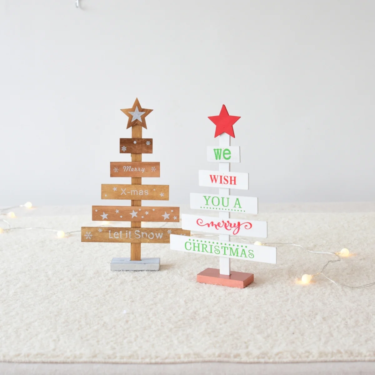 

Decorative Tree Desk Ornaments Christmas Centerpieces for Dining Table Desktop Trees Home Mini