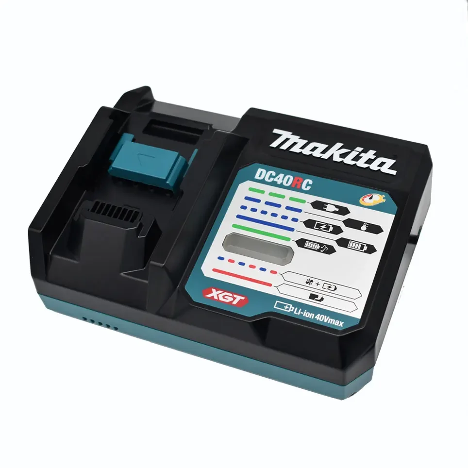 Makita DC40RC 40V Max XGT Rapid Optimum Charger Digital Display Original 40V Lithium Battery Charger Dual Fan Design