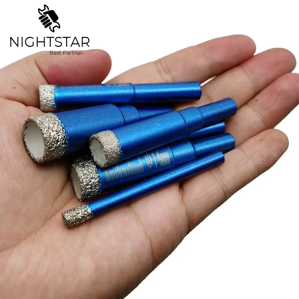 Krachtige 1Pcs Dry Vacuum Brazed Diamond Drilling Core Bits Ceramic Tile Hole Saw Granite Marble Drill Bits 6 8 10 12 14 16mm