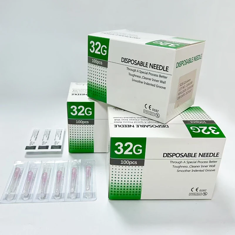 

100pcs Disposable Needle 32G 4MM 6MM 8MM 13MM Painless Small 32g Needle Hand Tool