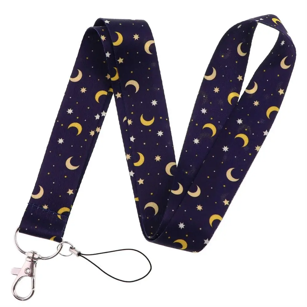 

Supply Cute Card Holder Phone Lanyard Sun and Moon Stars Lanyard ID Card Holder Badge Holder Hanging Rope Phone Neck Strap