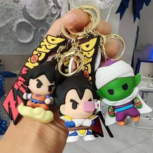 Dragon Ball Goku Pendant Keychain VEGeta Pendant Small Bag Couple Cute and Simple Doll Bookbag Jewelry Action Toy Figures Gifts