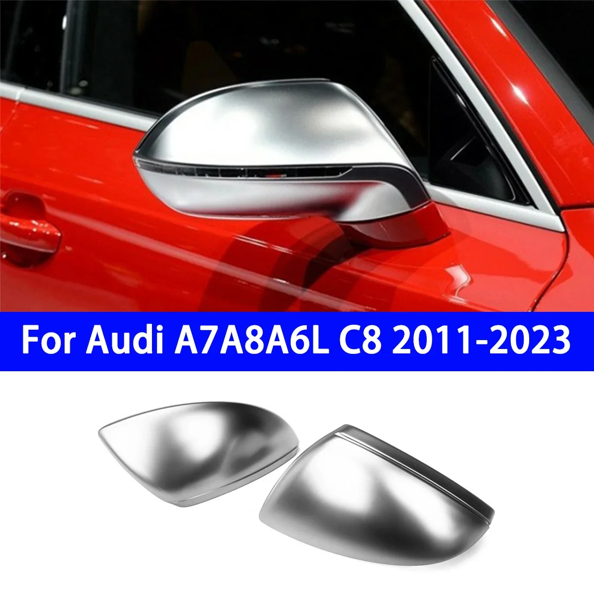 

Suitable for Audi A7A8A6L C8 Reverse Mirror Cover Electroplated Chrome Silver Rearview Mirror Shell Rearview Mirror Shell Audi