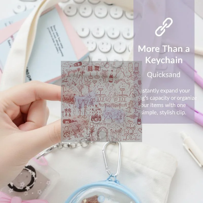 Cute Cartoon Bow Bag Expansion Buckle Creative Backpack Display Buckle Mountain Buckle Charm Transparent Bag Hanging Pendant