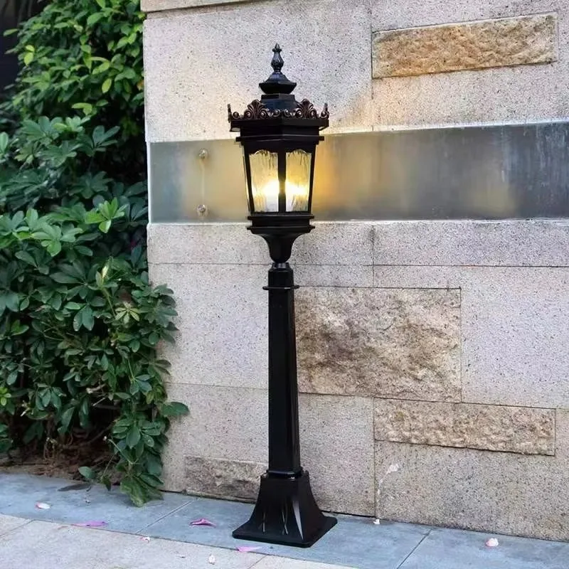 Outdoor Post Standing Pathway Waterproof Garden Light Decorative Small House Lawn Solar Panel Landscape Garden Lawn Lights Lamp