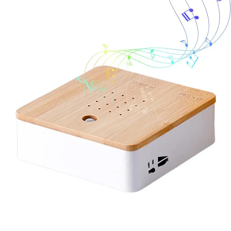 Caja de sonido para pájaros, caja decorativa con sonidos naturales, máquina de ruido de animales inteligente versátil para dormitorio, chimenea de relajación y sala de estar