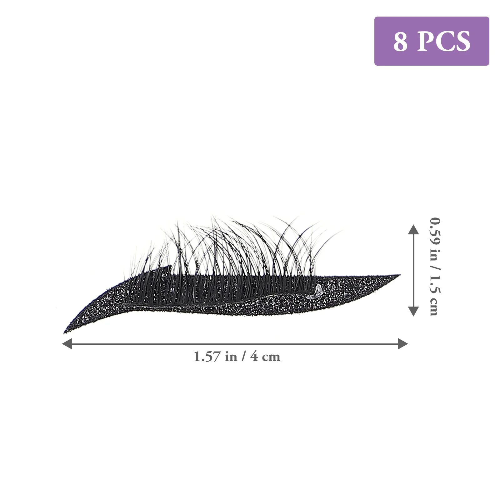 

4Pairs Eyeliner Decal Black Glitter Self-Adhesive Easy Apply Daily Eye Enlargement Eyelash Sticker Tape for Cosplay Festival