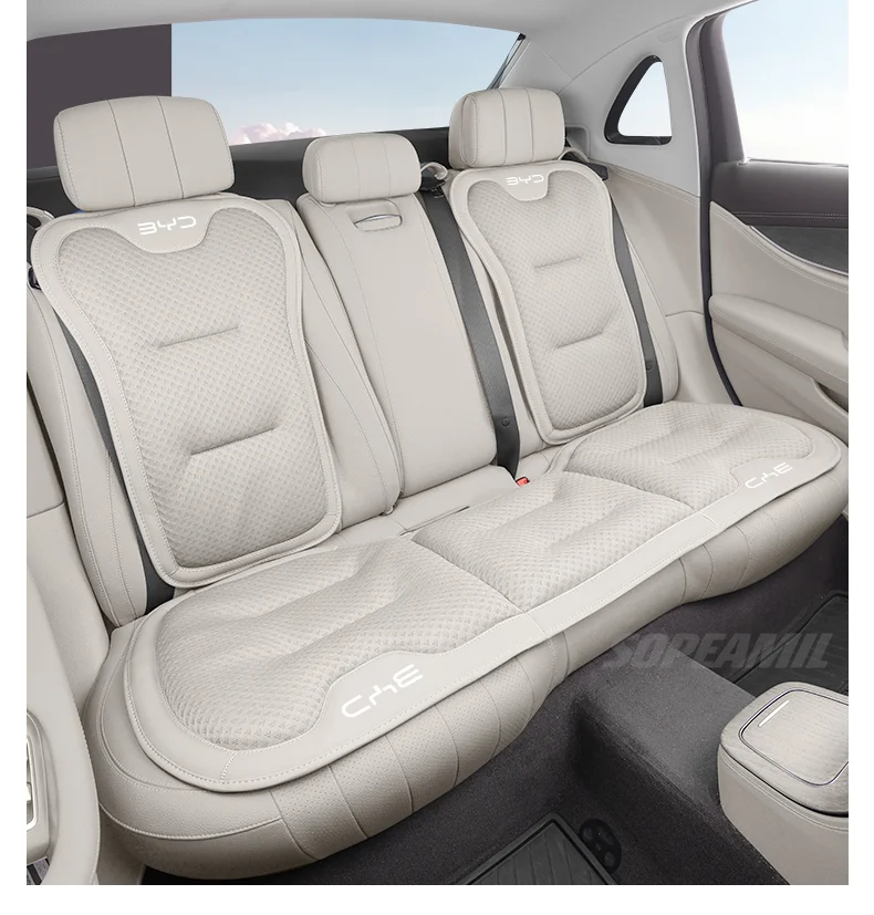 Atmungsaktiver Autositzbezug aus Eisseide, Sitzschutzauflage für BYD Ato 3, Fafengtang F3, E6, Yuan Song Plus EV, F0, Qinhan, Dolphin S6 – Detail 27