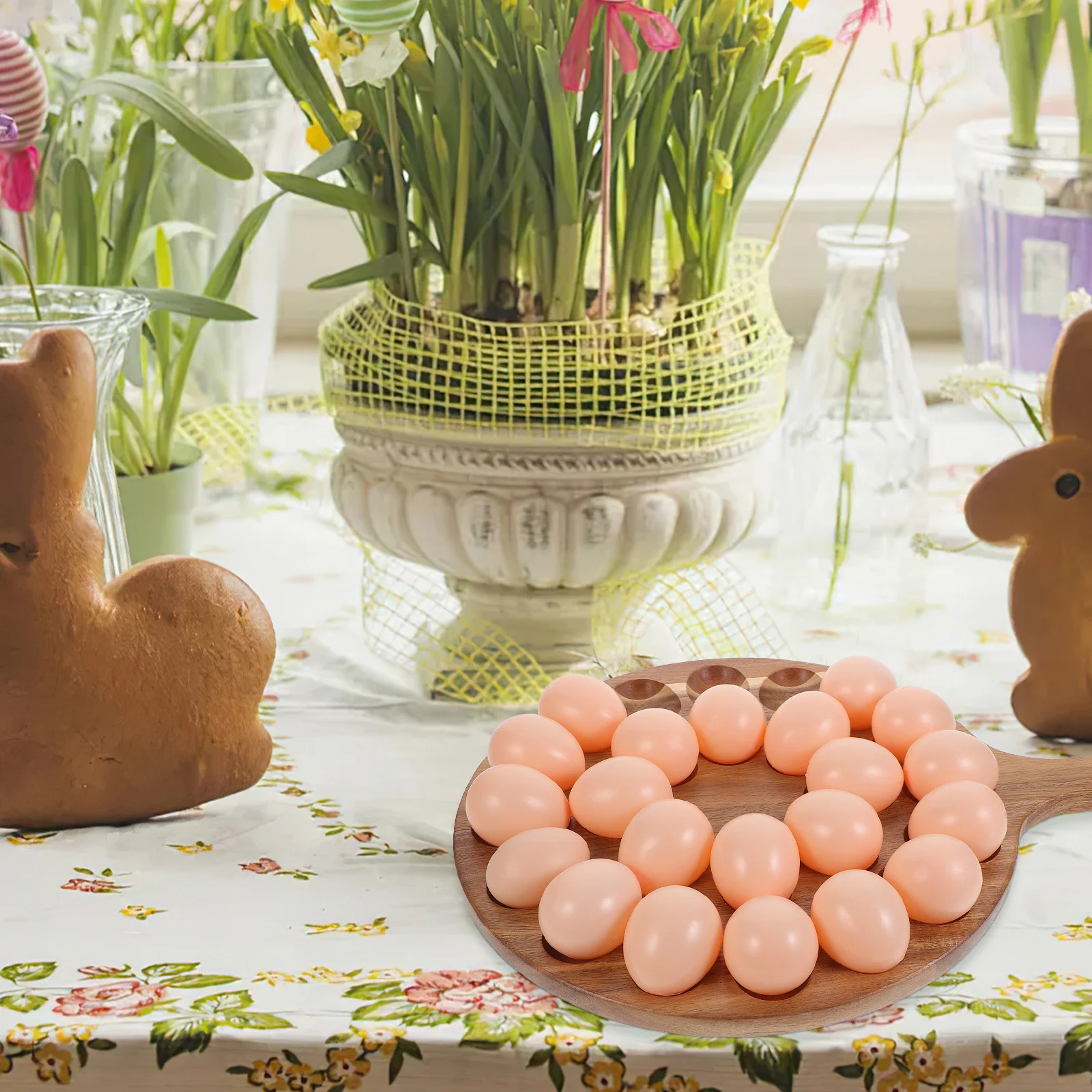 

Deviled Egg Tray Acacia Wood Smooth Egg Holder for Home Kitchen Restaurant Serving Platter Easy Clean Compact Design