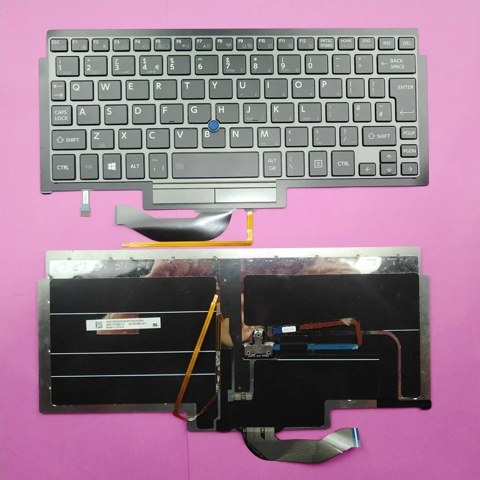 

UK Backlit Laptop Keyboard For Toshiba Portege Z10T-A Z15T-A TR NSK-TW2BN G83C000DR3 Layout