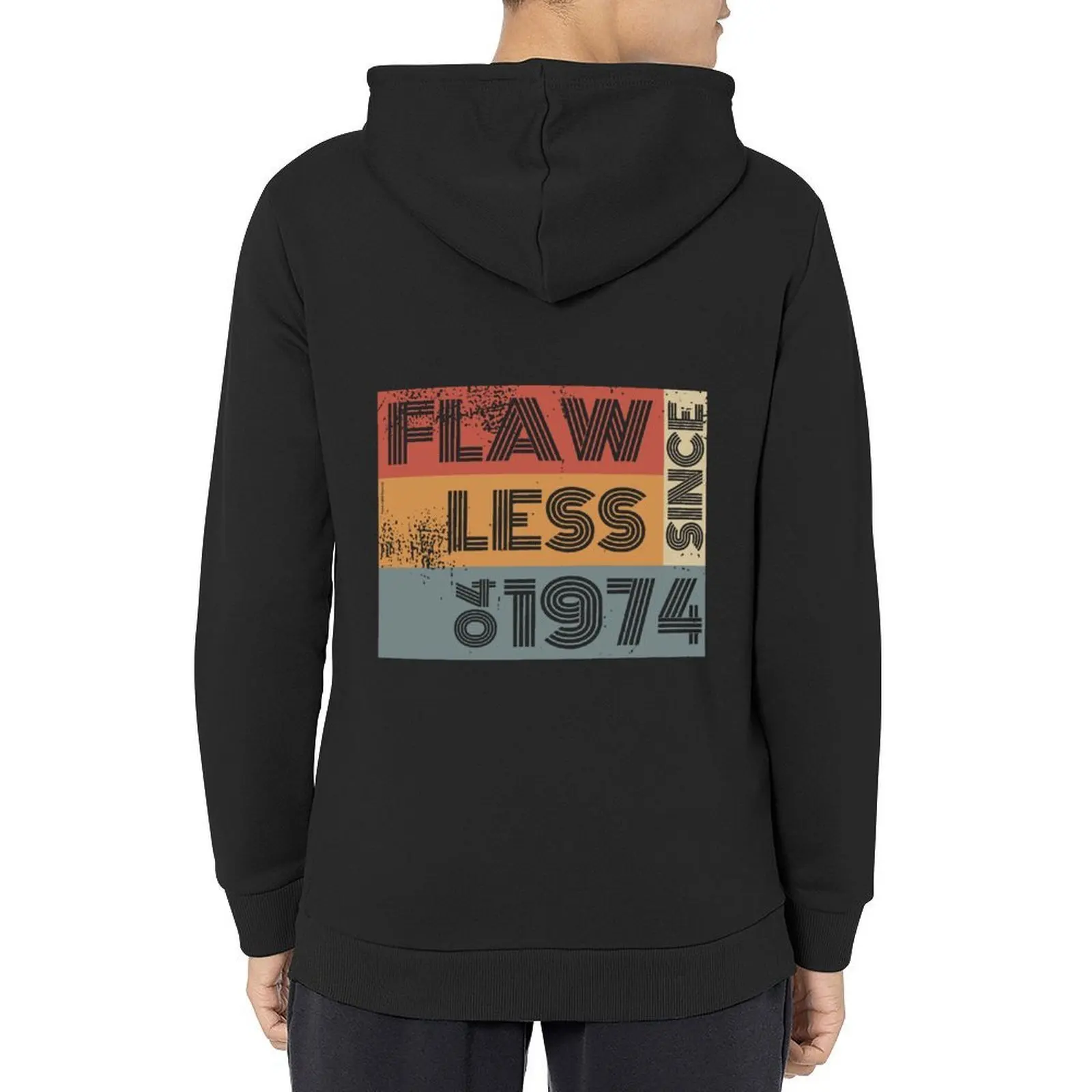 

50th birthday Flawless since 04/1974 Hoodie korean style clothes men's coat men clothes mens clothing men's hoodies
